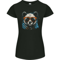 A Cool Panda Wearing Glasses Womens Petite Cut T-Shirt Black