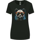 A Cool Panda Wearing Glasses Womens Wider Cut T-Shirt Black