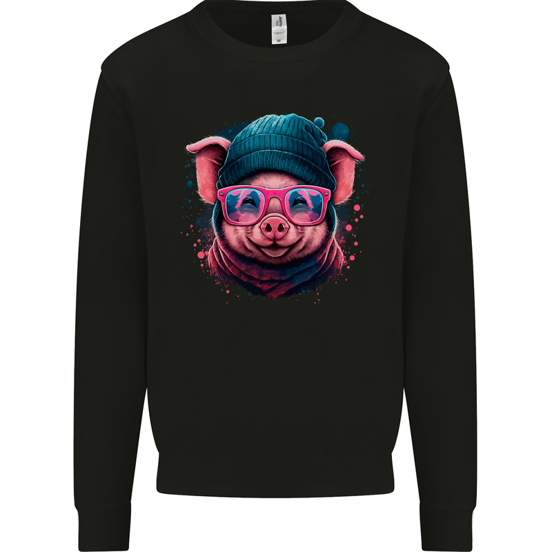 A Cool Pig Kids Sweatshirt Jumper Black