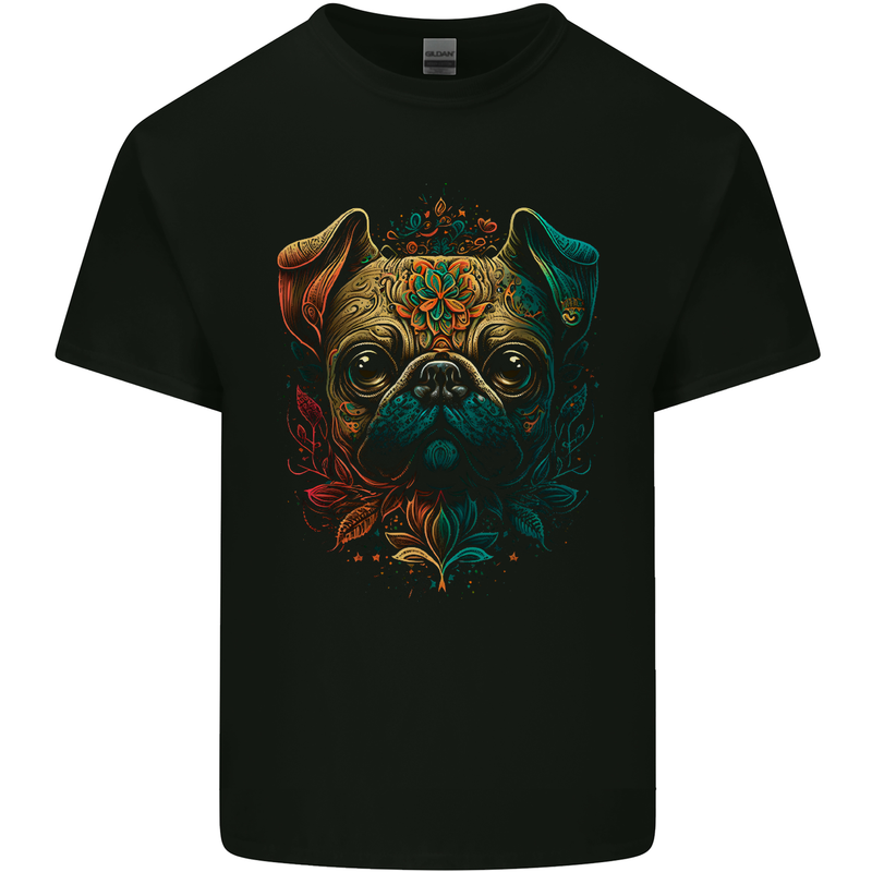 A Cool Pug Dog Kids T-Shirt Childrens Black