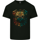 A Cool Pug Dog Mens Cotton T-Shirt Tee Top Black