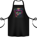 A Cool Retro Cat Cotton Apron 100% Organic Black