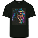 A Cool Rottweiler With Glasses Dog Kids T-Shirt Childrens Black