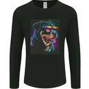 A Cool Rottweiler With Glasses Dog Mens Long Sleeve T-Shirt Black