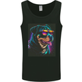 A Cool Rottweiler With Glasses Dog Mens Vest Tank Top Black
