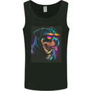 A Cool Rottweiler With Glasses Dog Mens Vest Tank Top Black