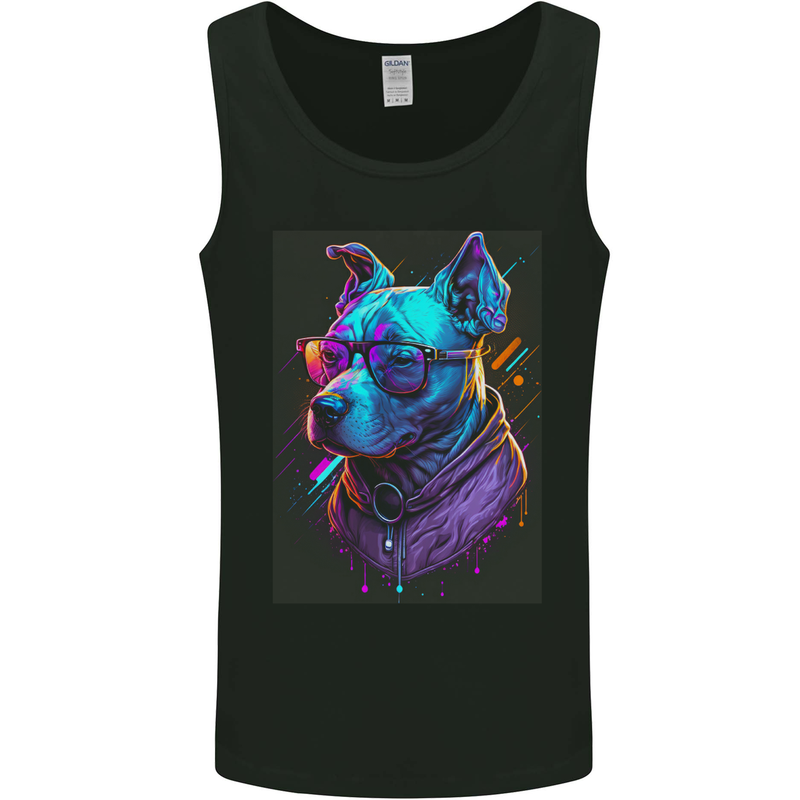A Cool Staffy Staffordshire Bull Terrier Dog Mens Vest Tank Top Black