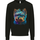 A Cool Yorkie Yorkshire Terrier Male Dog Kids Sweatshirt Jumper Black
