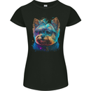 A Cool Yorkie Yorkshire Terrier Male Dog Womens Petite Cut T-Shirt Black