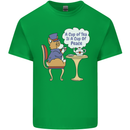 A Corgi Dog Drinking Tea Kids T-Shirt Childrens Irish Green