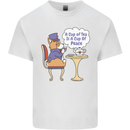 A Corgi Dog Drinking Tea Kids T-Shirt Childrens White
