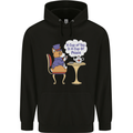 A Corgi Dog Drinking Tea Mens 80% Cotton Hoodie Black