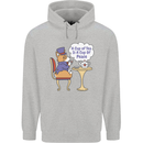 A Corgi Dog Drinking Tea Mens 80% Cotton Hoodie Sports Grey