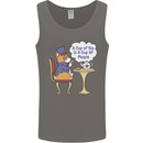 A Corgi Dog Drinking Tea Mens Vest Tank Top Charcoal