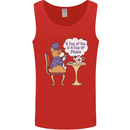 A Corgi Dog Drinking Tea Mens Vest Tank Top Red