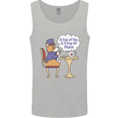 A Corgi Dog Drinking Tea Mens Vest Tank Top Sports Grey