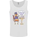 A Corgi Dog Drinking Tea Mens Vest Tank Top White