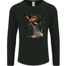 A Crazy Dog Jack Russell Mens Long Sleeve T-Shirt Black