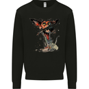 A Crazy Dog Jack Russell Mens Sweatshirt Jumper Black