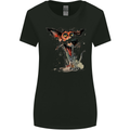 A Crazy Dog Jack Russell Womens Wider Cut T-Shirt Black