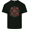 A Cross With Roses Kids T-Shirt Childrens Black