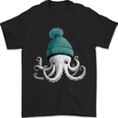A Cute Baby Octopus in a Hat Scuba Diving Mens T-Shirt 100% Cotton Black