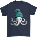 A Cute Baby Octopus in a Hat Scuba Diving Mens T-Shirt 100% Cotton Navy Blue