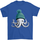 A Cute Baby Octopus in a Hat Scuba Diving Mens T-Shirt 100% Cotton Royal Blue