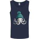 A Cute Baby Octopus in a Hat Scuba Diving Mens Vest Tank Top Navy Blue
