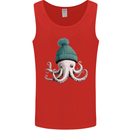 A Cute Baby Octopus in a Hat Scuba Diving Mens Vest Tank Top Red