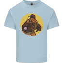 A Cute Boxer Dog Puppy Kids T-Shirt Childrens Light Blue