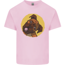 A Cute Boxer Dog Puppy Kids T-Shirt Childrens Light Pink