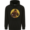 A Cute Boxer Dog Puppy Mens 80% Cotton Hoodie Black