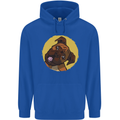 A Cute Boxer Dog Puppy Mens 80% Cotton Hoodie Royal Blue