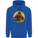 A Cute Boxer Dog Puppy Mens 80% Cotton Hoodie Royal Blue