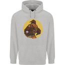 A Cute Boxer Dog Puppy Mens 80% Cotton Hoodie Sports Grey