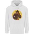 A Cute Boxer Dog Puppy Mens 80% Cotton Hoodie White