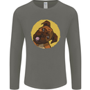A Cute Boxer Dog Puppy Mens Long Sleeve T-Shirt Charcoal