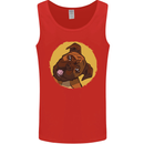 A Cute Boxer Dog Puppy Mens Vest Tank Top Red