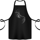 A Cute Cat Face Cotton Apron 100% Organic Black