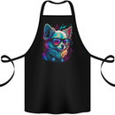 A Cute Chihuahua With Glasses Dog Cotton Apron 100% Organic Black