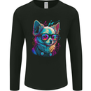 A Cute Chihuahua With Glasses Dog Mens Long Sleeve T-Shirt Black