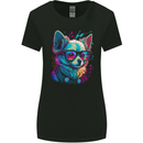 A Cute Chihuahua With Glasses Dog Womens Wider Cut T-Shirt Black