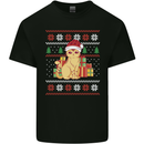 A Cute Christmas Cat With Presents Xmas Kids T-Shirt Childrens Black