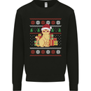 A Cute Christmas Cat With Presents Xmas Mens Sweatshirt Jumper Black