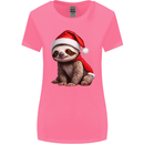 A Cute Christmas Sloth With Xmas Hat on Womens Wider Cut T-Shirt Azalea