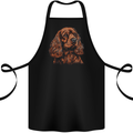 A Cute Cocker Spaniel Dog Cotton Apron 100% Organic Black