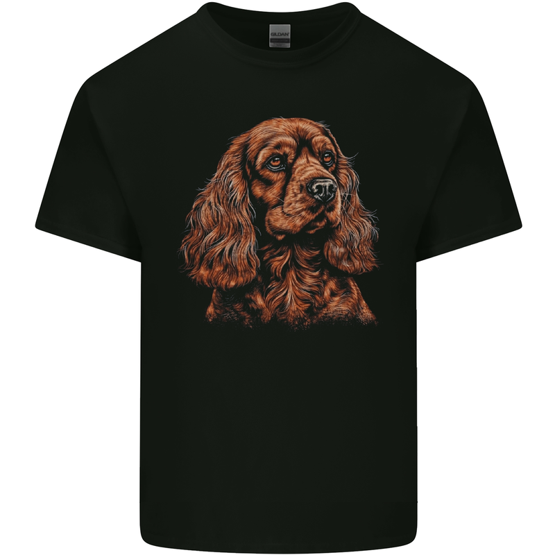 A Cute Cocker Spaniel Dog Kids T-Shirt Childrens Black
