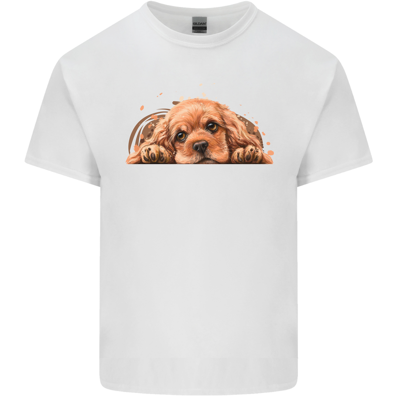A Cute Cocker Spaniel Dog Kids T-Shirt Childrens White
