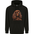 A Cute Cocker Spaniel Dog Mens 80% Cotton Hoodie Black